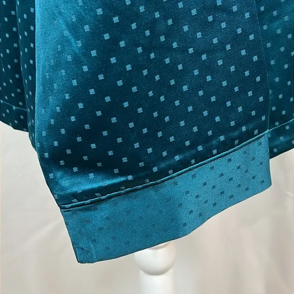 NWT Miss Elaine Essentials Teal Sleep Lounge Button Down Top Size M - Picture 5 of 10